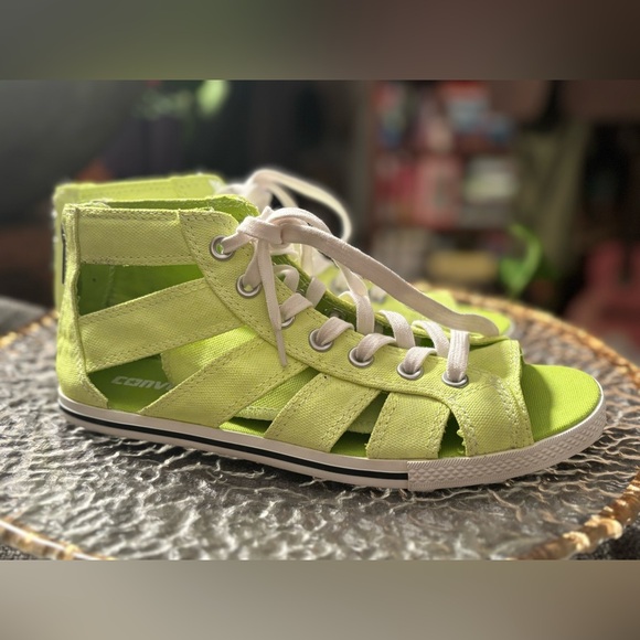 RARE Converse Chuck Taylor Gladiator Mid Neon Lime Yellow • 2013 NOS Women’s 8 - Picture 17 of 17
